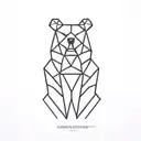 low polygon bear tattoo design idea