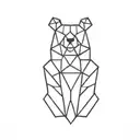 low polygon bear tattoo design idea