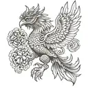 I want a tattoo of a forrest mountain with a indonesian garuda bird flying, but make the garuda the focal point  tattoo design idea