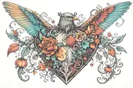 Pectoral tattoo design idea