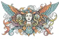 Pectoral tattoo design idea