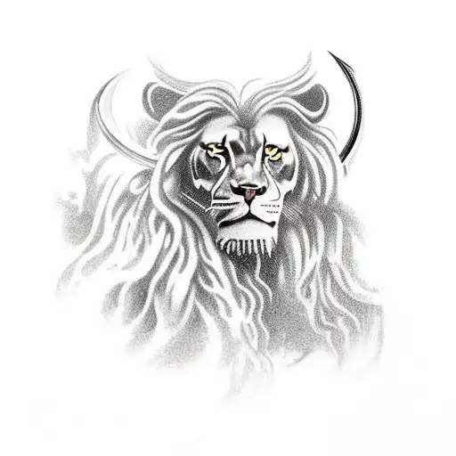 I want a black man that looks like Tarzan and Hercules combined crouched down with a spear like he’s fighting a lion tattoo design idea