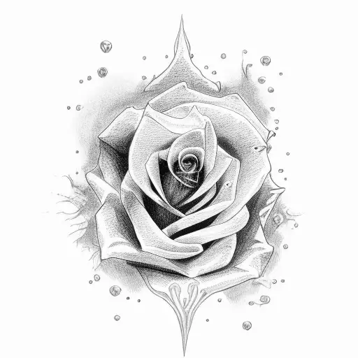 the name man with a rose tattoo design idea