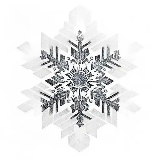 snowflake tattoo design idea
