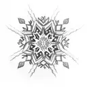 snowflake tattoo design idea