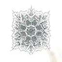 snowflake tattoo design idea