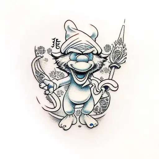 smurf tattoo design idea