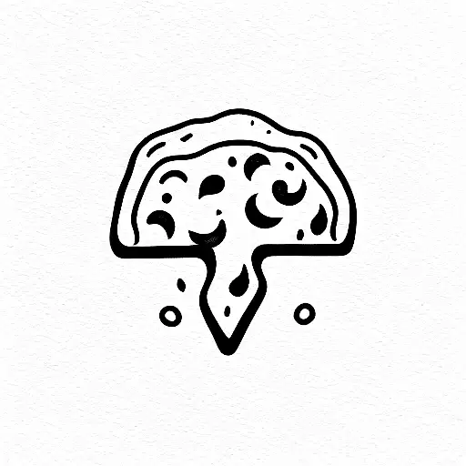 pizza with a smile tattoo design idea