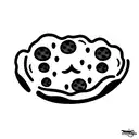 pizza with a smile tattoo design idea