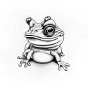 Samurai Frog tattoo design idea