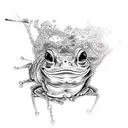 Samurai Frog tattoo design idea