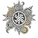 Swastika tattoo design idea