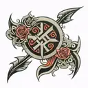 Swastika tattoo design idea