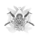 tarot card scorpio tattoo design idea