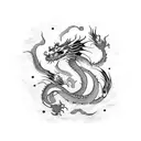 The dragon sleeps on an icy heart tattoo design idea