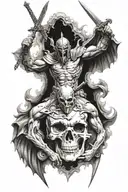 spiritual warfare tattoo design idea