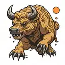 CMK, crypto, bull vs bear tattoo design idea