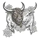 Best friends, crypto, same core values. CMK bull bear tattoo design idea