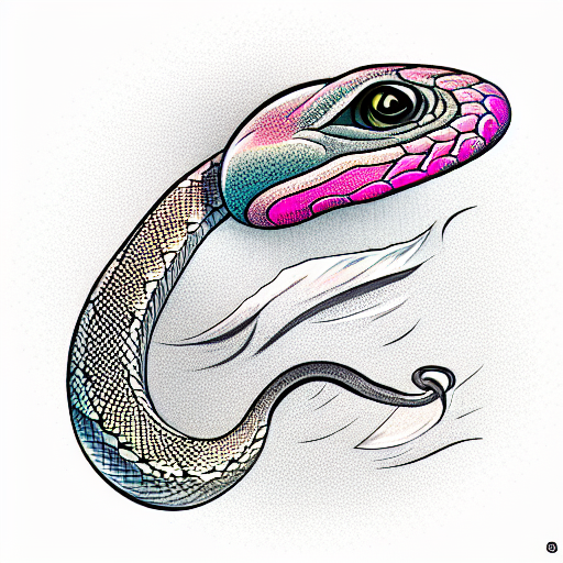 a snake in the form of amphetamine tattoo design idea