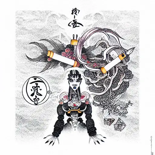 A Cyborg Travesti Crafting Spells To Invoke The Artificial Intelligence Gods tattoo design idea