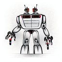 luxurious humanoid limousine robot, in the style of The Transformers tattoo design idea