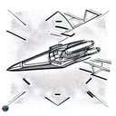 top view of futuristic spaceship, highly detailed tattoo design idea
