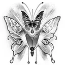 A Cyborg Travesti Butterfly tattoo design idea