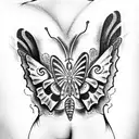 A Cyborg Travesti Butterfly tattoo design idea