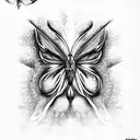 A Cyborg Travesti Butterfly tattoo design idea