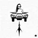 a hovercraft from the movie The Matrix  tattoo design idea