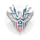 American pride tattoo design idea