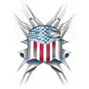 American pride tattoo design idea