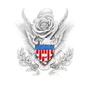 American pride tattoo design idea