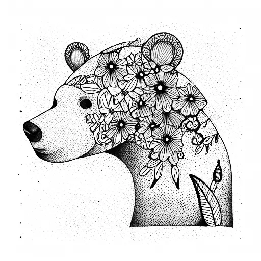 bear,butterfly, Joshua tree, flowers, native tattoo design idea