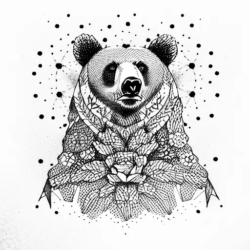 bear,butterfly, Joshua tree, flowers, native tattoo design idea
