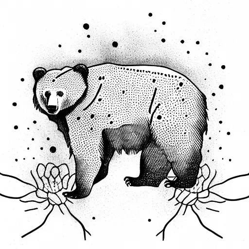bear,butterfly, Joshua tree, flowers, native,jewelry tattoo design idea