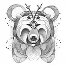 bear,butterfly, Joshua tree, flowers, native tattoo design idea