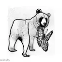 bear,butterfly, Joshua tree, flowers, native tattoo design idea