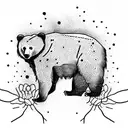 bear,butterfly, Joshua tree, flowers, native,jewelry tattoo design idea