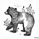 bear,butterfly, Joshua tree, flowers, native,jewelry tattoo design idea