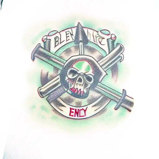 green day band tattoo design idea