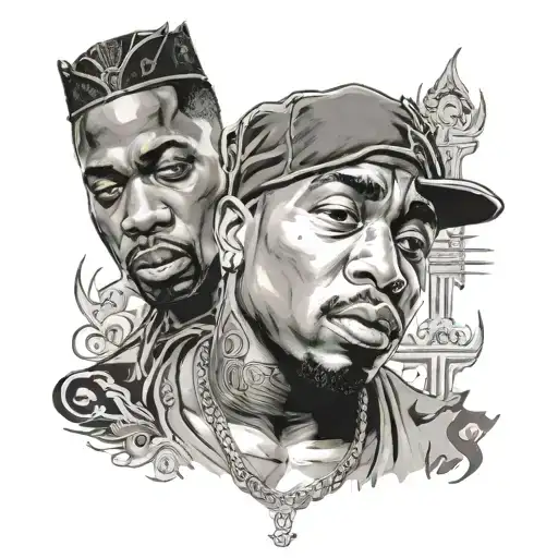 biggie smalls 2pac shakur tattoo design idea