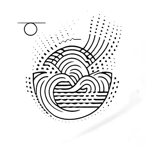  sine wave that starts from the space between the index finger and thumb and runs along the entire forearm tattoo design idea