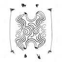  sine wave that starts from the space between the index finger and thumb and runs along the entire forearm tattoo design idea