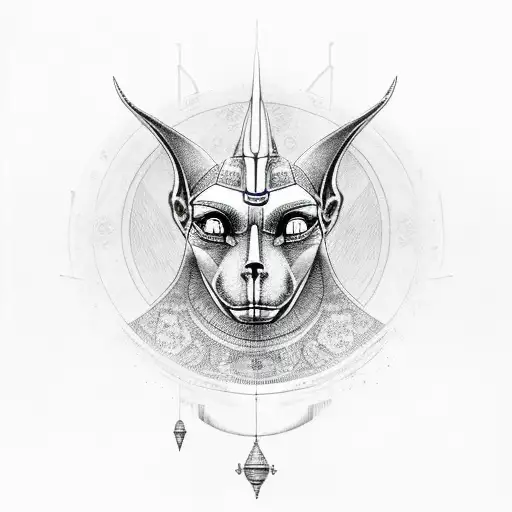 Anubis ojo de ra tattoo design idea