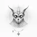 Anubis ojo de ra tattoo design idea