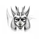 Anubis ojo de ra tattoo design idea