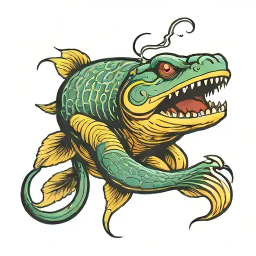 electric eel tattoo design idea