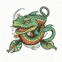 electric eel tattoo design idea