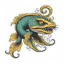 electric eel tattoo design idea
